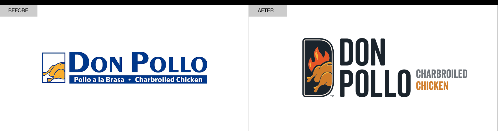 Don Pollo Branding Before and After